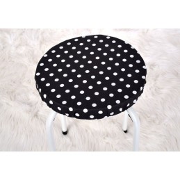 Apvali taburečių pagalvėlė 32cm žirnio juoda