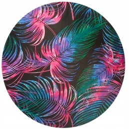 Apvali taburečių pagalvėlė 32cm plunksnų juodas fonas