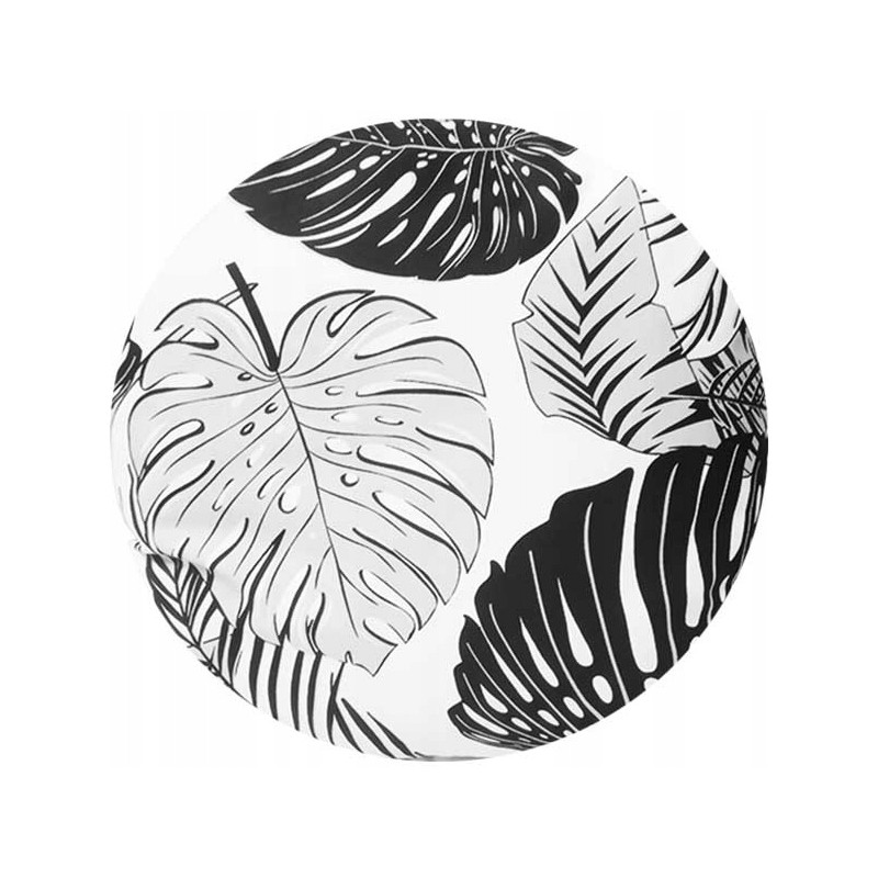Apvali taburetės pagalvėlė 32 cm, monsteros lapai, dalis