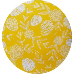 Apvali taburečių pagalvėlė 32cm, Velykinė geltona