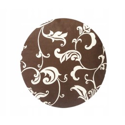 Apvali taburečių pagalvėlė 32cm, rudos gėlės