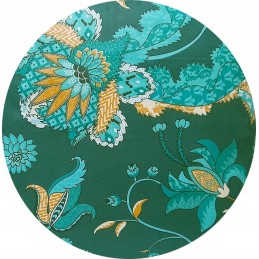 Apvali išmatų pagalvėlė 32 cm, orientuota žalia