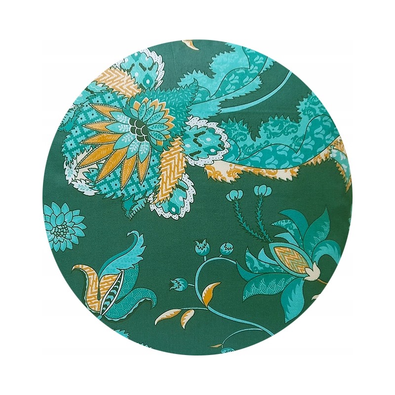 Apvali išmatų pagalvėlė 32 cm, orientuota žalia