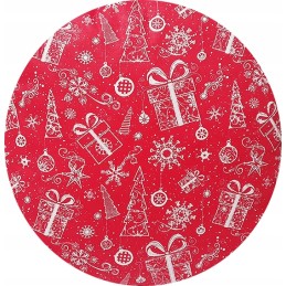 Kalėdinė apvali išmatų pagalvėlė 32cm, galima rinktis iš raštų