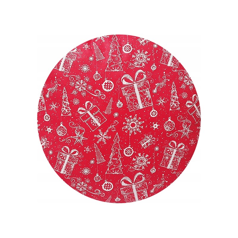 Kalėdinė apvali išmatų pagalvėlė 32cm, galima rinktis iš raštų