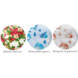 Kalėdinė apvali išmatų pagalvėlė 32cm, galima rinktis iš raštų