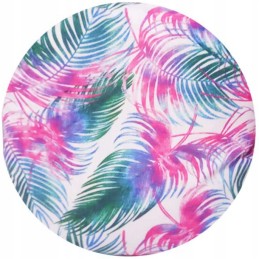 Apvali taburečių pagalvėlė 32cm plunksnų baltas fonas