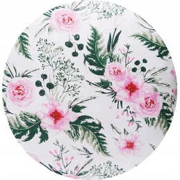 Apvali taburečių pagalvėlė, 32 cm, sode baltos rožės