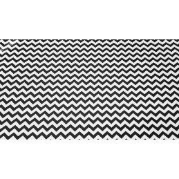 Apvali taburečių pagalvėlė 32cm zigzago juoda