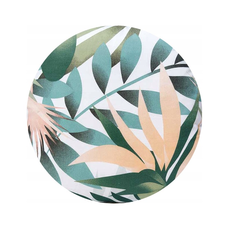 Apvali išmatų pagalvėlė 32cm, palmių lapai, mišrainė