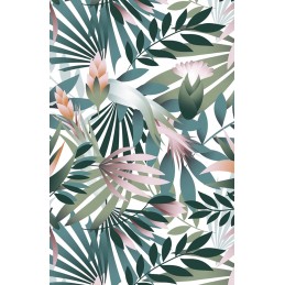 Apvali išmatų pagalvėlė 32cm, palmių lapai, mišrainė