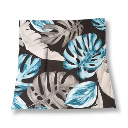 Surišta kėdės pagalvėlė 38x38 monstera turquoise pilka