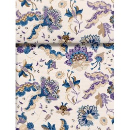 Mazginė kėdės pagalvėlė 38x38 medvilnė, 100% orientuota mėlyna ant smėlio spalvos