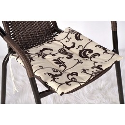 Mazginė kėdės pagalvėlė 38x38 smėlio spalvos gėlės