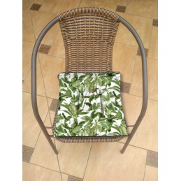 Mazginė kėdės pagalvėlė 38x38 žali lapai m