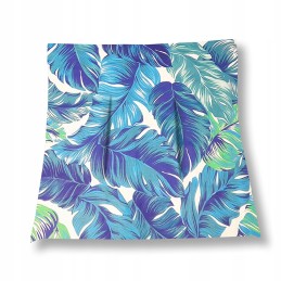 Mazginė kėdės pagalvėlė 38x38 lapai turkio baltumo fone