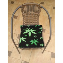 Mazginė kėdės pagalvėlė 38x38 kanapių lapai