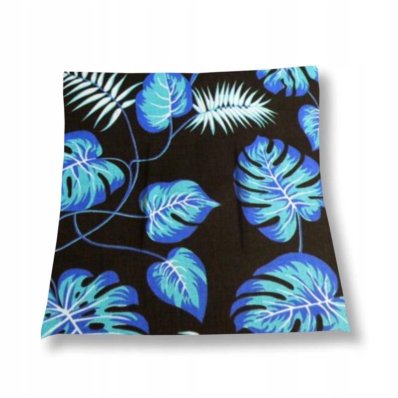 Mazguota kėdės pagalvė 38x38 monstery turquoise ant juodos spalvos