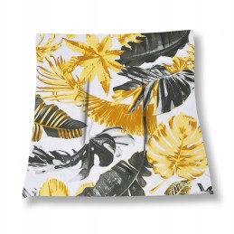 Surišta kėdės pagalvė 38x38 medvilnė, 100% dideli lapai ant baltos spalvos