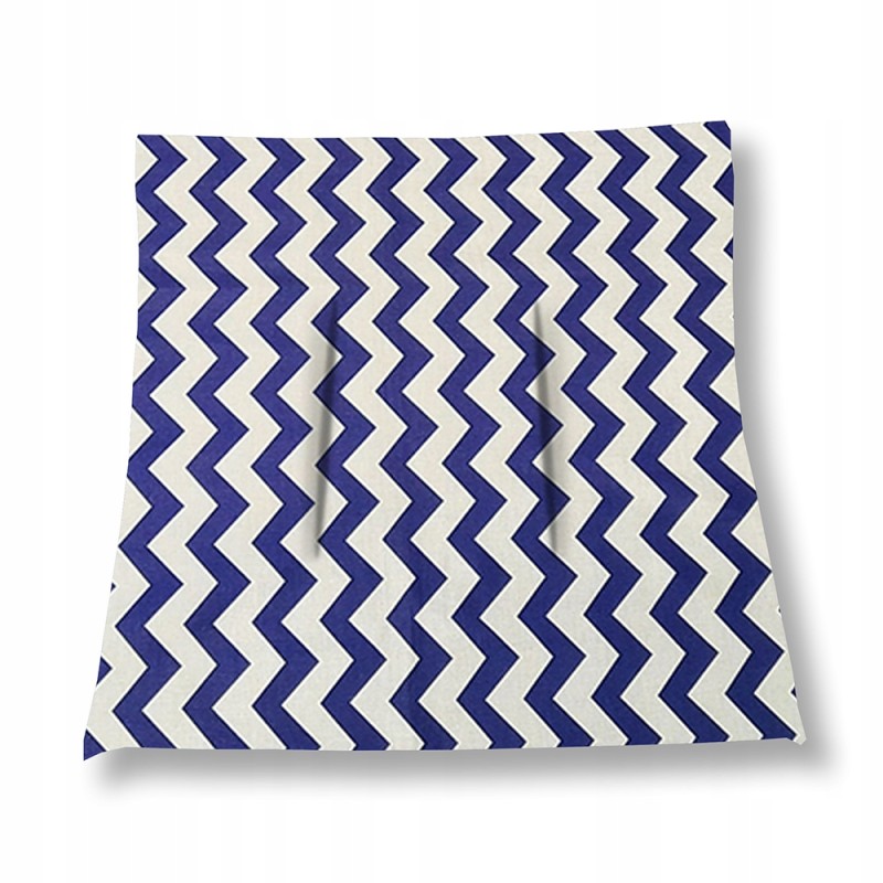 Kėdės pagalvėlė b/w 38x38 zigzag tamsiai mėlyna