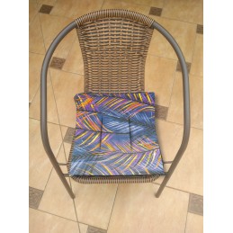 Surišta kėdės pagalvė 38x38 ugnies lapai tamsiai mėlynos spalvos