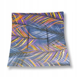 Kėdės pagalvė juodai mėlyna 38x38 ugnies lapai ant tamsiai mėlynos spalvos