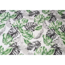 Mazginė kėdės pagalvėlė 38x38 monstera žalia ir pilka