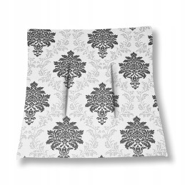 Mazginė kėdės pagalvėlė 38x38 su pilkais ir grafito ornamentais