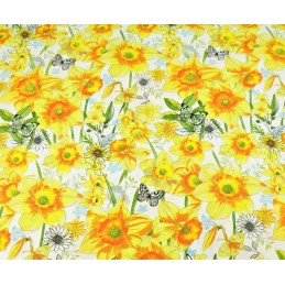 Mazginė kėdės pagalvėlė 38x38 gėlės, geltoni drugeliai