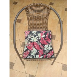 Mazginė kėdės pagalvėlė 38x38 lapų mix raudona