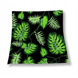 Mazguota kėdės pagalvė 38x38 monstera žalia ant juodos spalvos