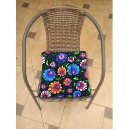 Mazginė kėdės pagalvė 38x38, juoda