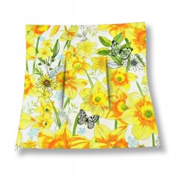 Mazginė kėdės pagalvėlė 38x38 geltonos gėlės mot