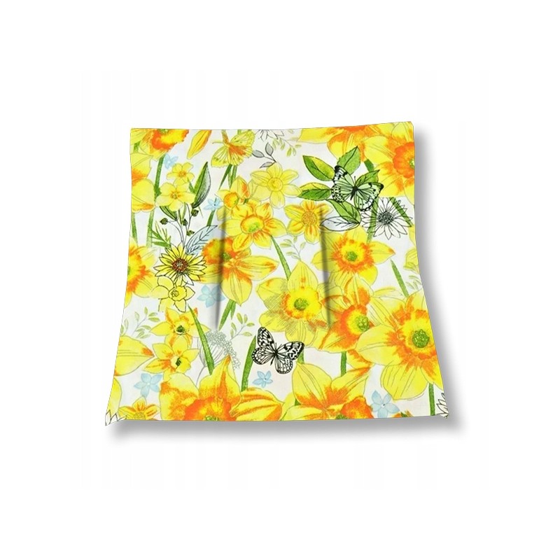 Mazginė kėdės pagalvėlė 38x38 geltonos gėlės mot