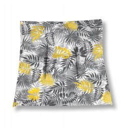 Mazginė kėdės pagalvė 38x38 pilki ir geltoni lapai