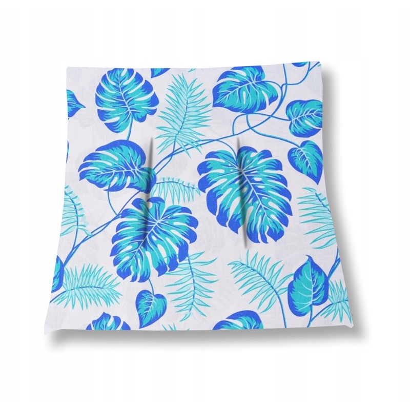 Mazginė kėdės pagalvė 38x38 monstery turquoise baltame fone