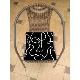 Surišta kėdės pagalvė 38x38 juodi paviršiai