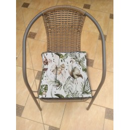 Mazguota kėdės pagalvėlė 38x38 džiunglių flamingai