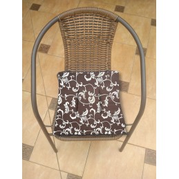 Mazginė kėdės pagalvėlė 38x38 rudos gėlės