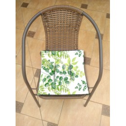 Mazginė kėdės pagalvėlė 38x38 žali lapai