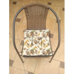 Mazginė kėdės pagalvė 38x38 auksinės spalvos kvietinė