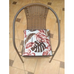 Mazginė kėdės pagalvėlė 38x38 monstera ruda