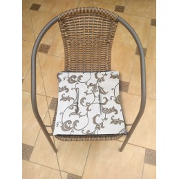 Mazginė kėdės pagalvėlė 38x38 baltos gėlės