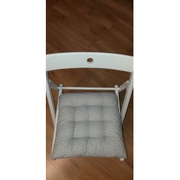 Dygsniuota kėdės pagalvėlė 35x35 lapeliai, turkis, tamsiai mėlynas fonas