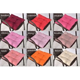 Dygsniuota pagalvė, kėdės sėdynė 35x35, 100% medvilnė, maroko pilka