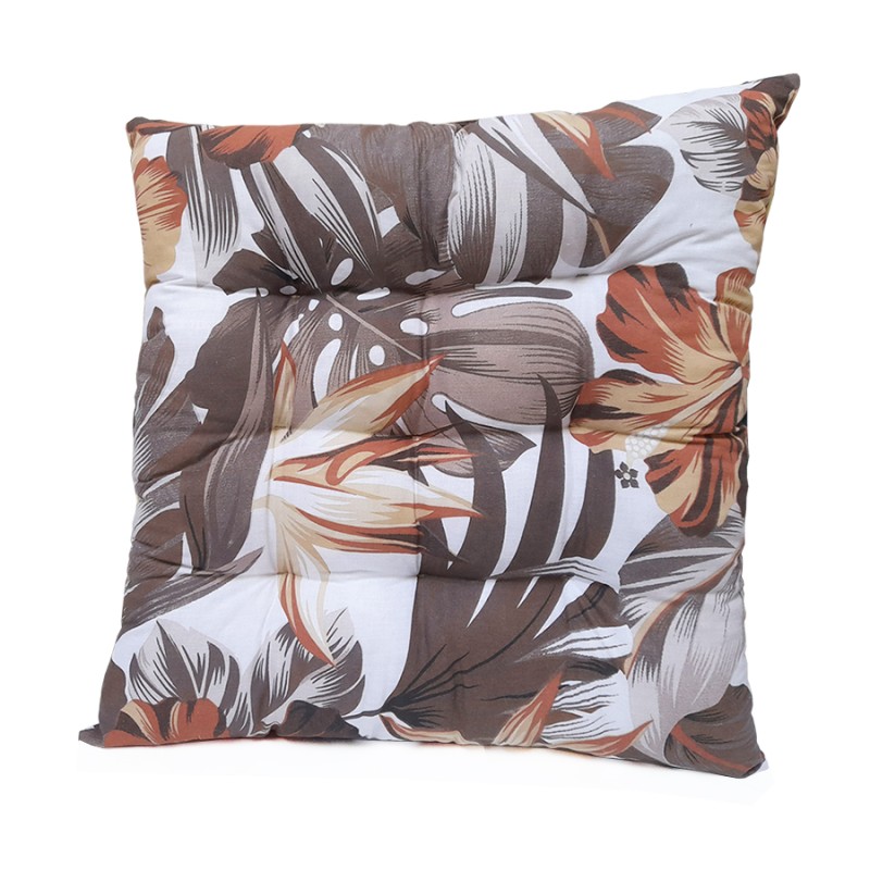 Rudeninė dygsniuota kėdės pagalvėlė 35x35 monstera