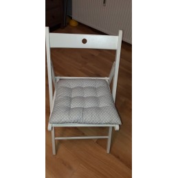 Dygsniuota pagalvė, kėdės sėdynė 35x35 žirnių viržiai