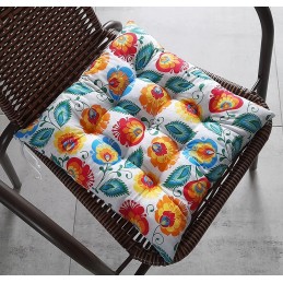 Dygsniuota kėdės pagalvėlė 35x35, oranžinė