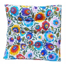 Dygsniuota kėdės pagalvėlė 35x35, balta