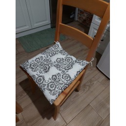 Dygsniuota kėdės pagalvė 35x35 tropinė tamsiai mėlyna